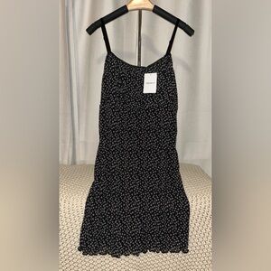 Black Floral Midi Dress